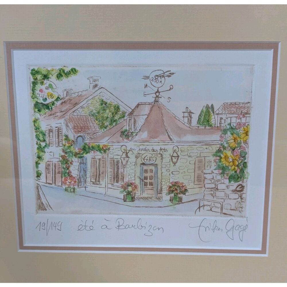 Framed French Art Print Erika Gage "Ete a Barbizon" Signed Numbered 19/149